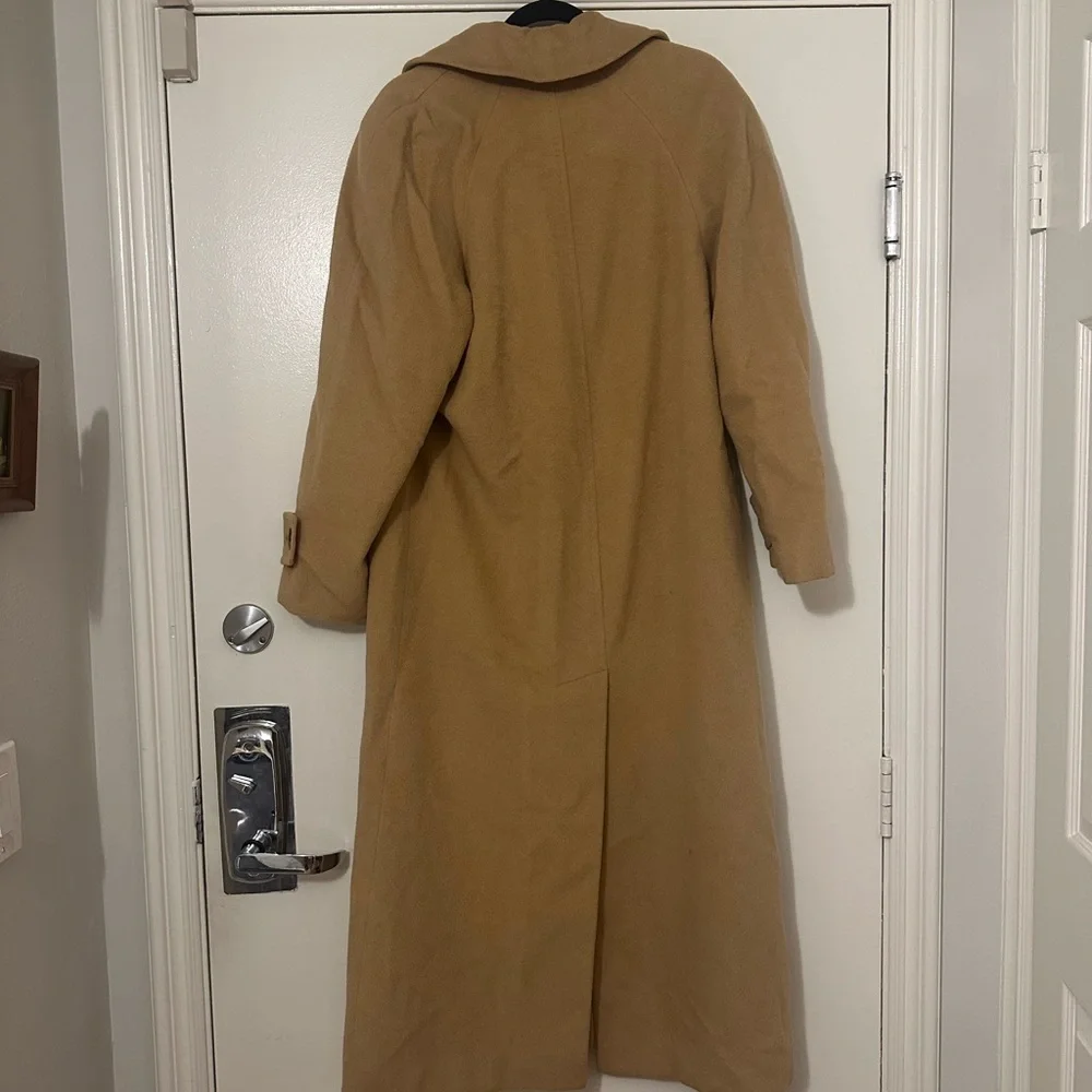 Vintage 90s Camel Hair Wool Tan Coat - Picture 9 of 14
